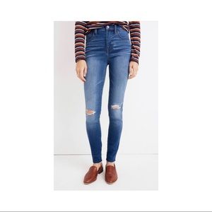 Madewell 9” High-Rise Skinny Distressed Jeans
